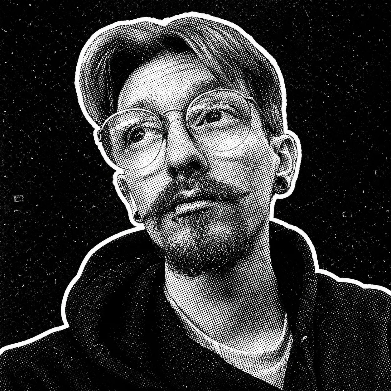 Portrait of B4GZ against a black background